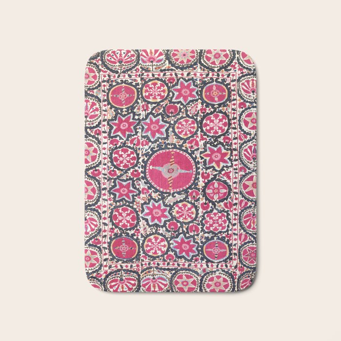 Ura Tube Suzani Northeast Uzbekistan Embroidery Print Bath Mat Gallery Image 1