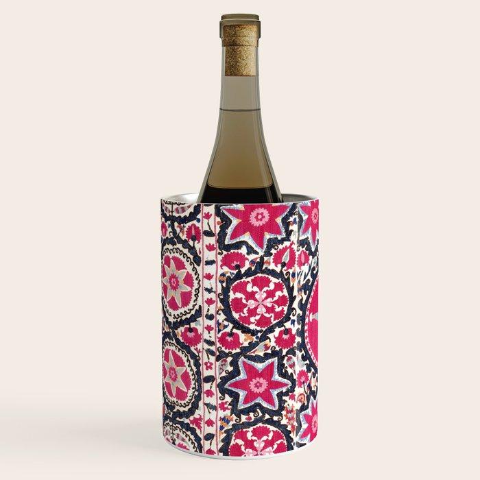 Ura Tube Suzani Northeast Uzbekistan Embroidery Print Wine Chiller Gallery Image 2