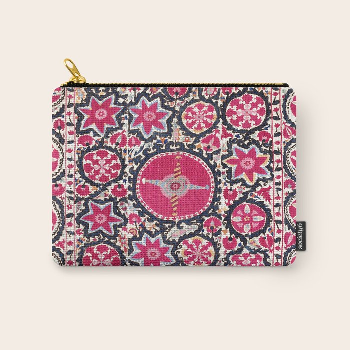 Ura Tube Suzani Northeast Uzbekistan Embroidery Print Carry All Pouch Gallery Image 1