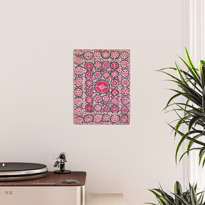 Ura Tube Suzani Northeast Uzbekistan Embroidery Print Poster Gallery Image 2