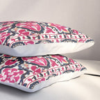 Ura Tube Suzani Northeast Uzbekistan Embroidery Print Pillow Sham Gallery Image 3