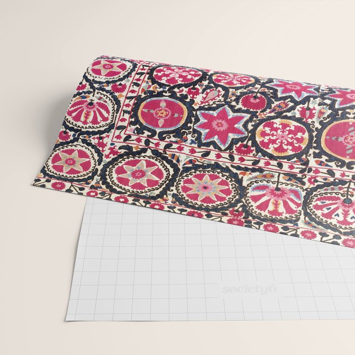 Ura Tube Suzani Northeast Uzbekistan Embroidery Print Wrapping Paper Gallery Image 2