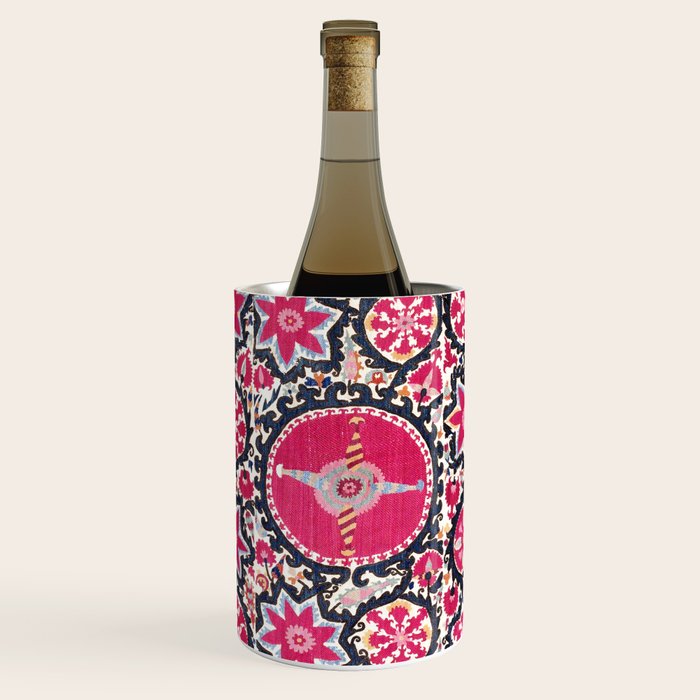 Ura Tube Suzani Northeast Uzbekistan Embroidery Print Wine Chiller Gallery Image 1