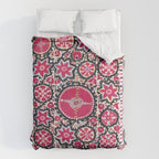 Ura Tube Suzani Northeast Uzbekistan Embroidery Print Duvet Cover Gallery Image 6