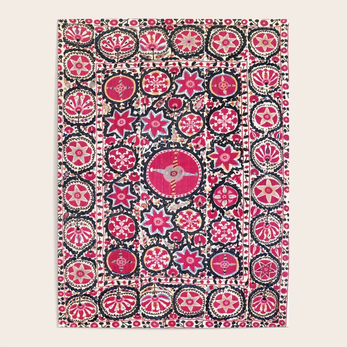 Ura Tube Suzani Northeast Uzbekistan Embroidery Print Poster Gallery Image 4