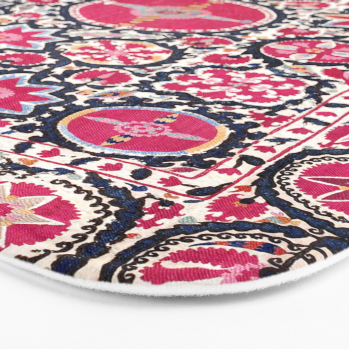 Ura Tube Suzani Northeast Uzbekistan Embroidery Print Bath Mat Gallery Image 3
