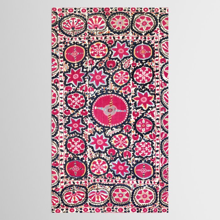 Ura Tube Suzani Northeast Uzbekistan Embroidery Print Tablecloth Gallery Image 2