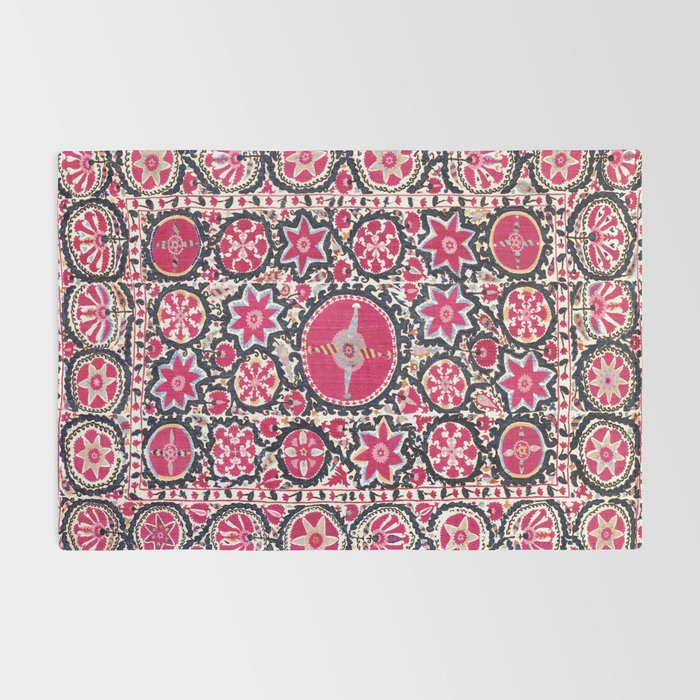 Ura Tube Suzani Northeast Uzbekistan Embroidery Print Rug Gallery Image 2