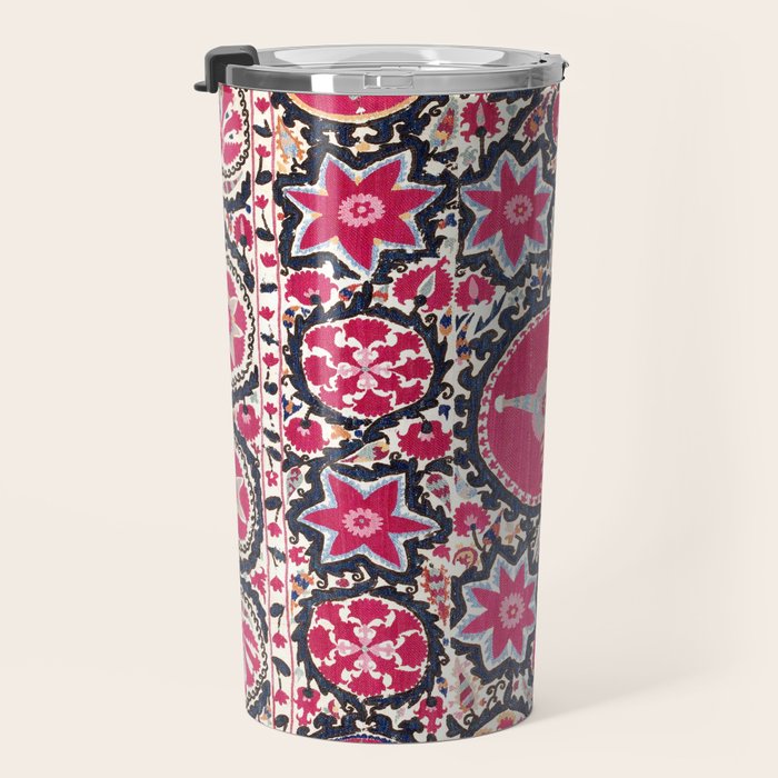 Ura Tube Suzani Northeast Uzbekistan Embroidery Print Travel Mug Gallery Image 3
