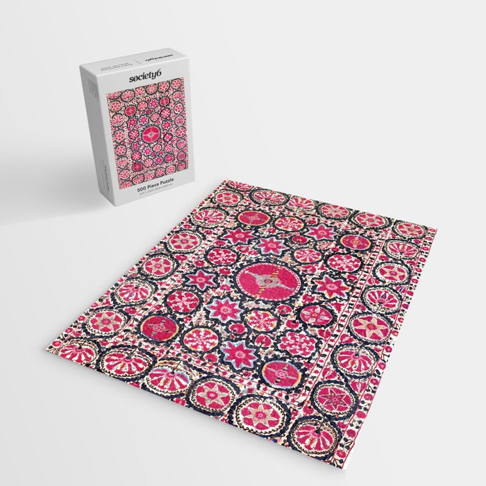 Ura Tube Suzani Northeast Uzbekistan Embroidery Print Jigsaw Puzzle Gallery Image 2