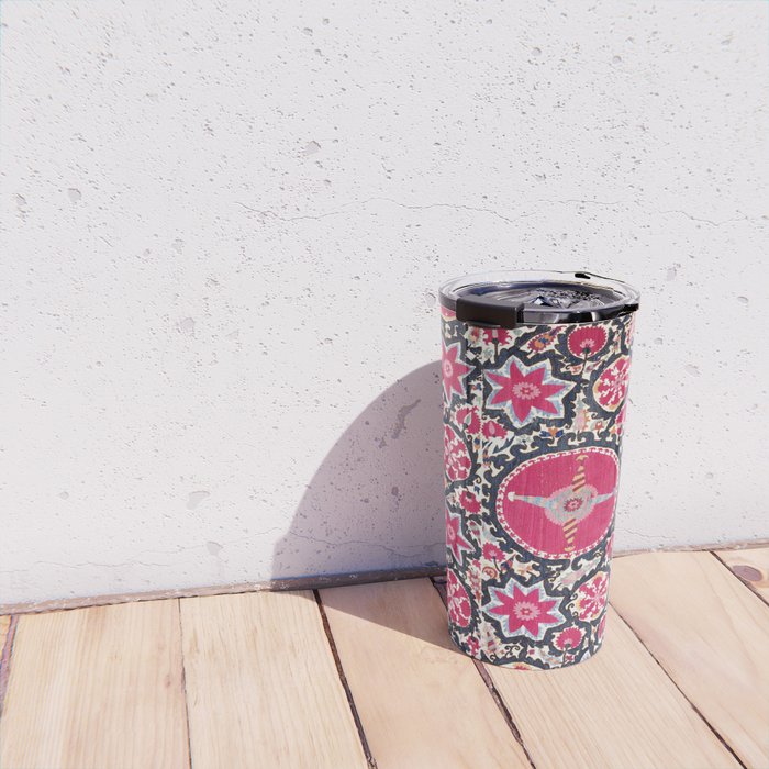 Ura Tube Suzani Northeast Uzbekistan Embroidery Print Travel Mug Gallery Image 4