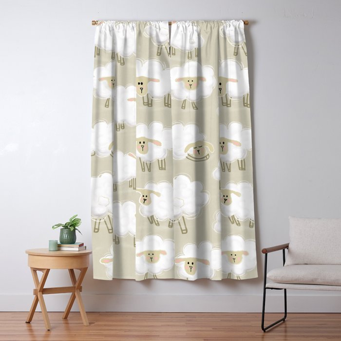 Herd of sheep Window Curtain Gallery Image 5