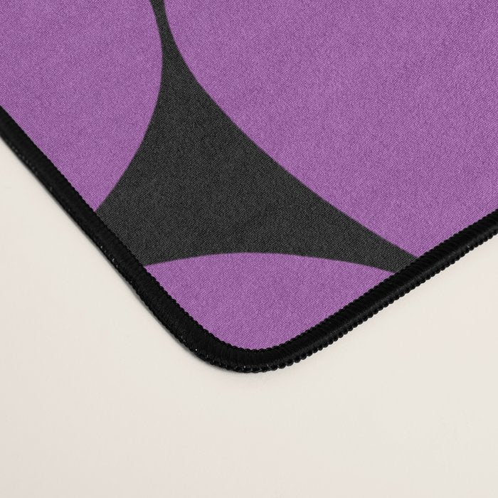 Halloween Mod Dots Pattern in Purple and Black Desk Mat Gallery Image 4