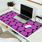 Halloween Mod Dots Pattern in Purple and Black Desk Mat Gallery Image 2