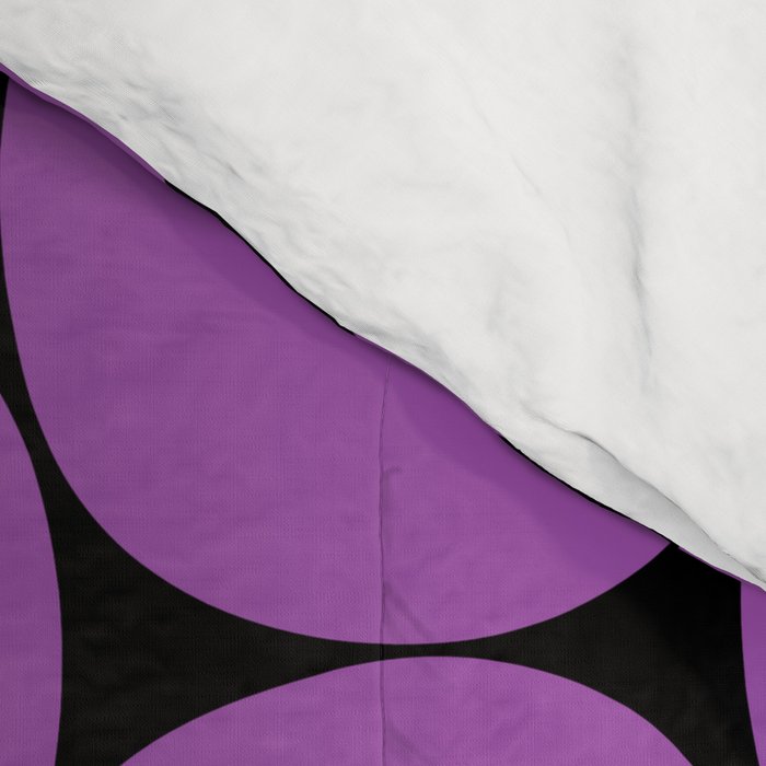 Halloween Mod Dots Pattern in Purple and Black Comforter Gallery Image 4