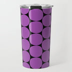 Halloween Mod Dots Pattern in Purple and Black Travel Mug Gallery Image 1