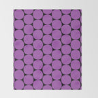 Halloween Mod Dots Pattern in Purple and Black Throw Blanket Gallery Image 2