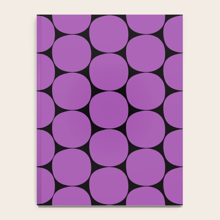 Halloween Mod Dots Pattern in Purple and Black Notebook Gallery Image 4