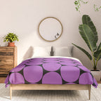 Halloween Mod Dots Pattern in Purple and Black Comforter Gallery Image 3