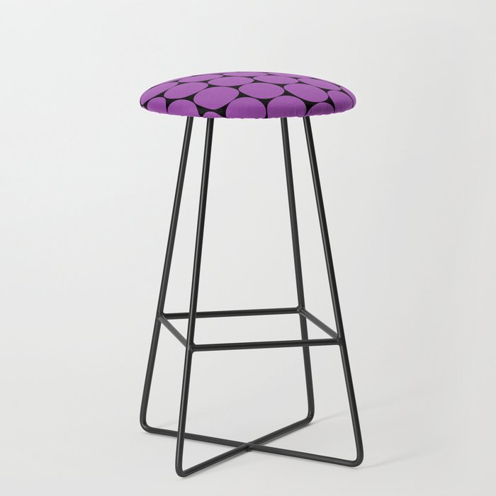Halloween Mod Dots Pattern in Purple and Black Stool Gallery Image 1