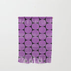 Halloween Mod Dots Pattern in Purple and Black Wall Hanging Gallery Image 1