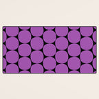 Halloween Mod Dots Pattern in Purple and Black Desk Mat Gallery Image 3