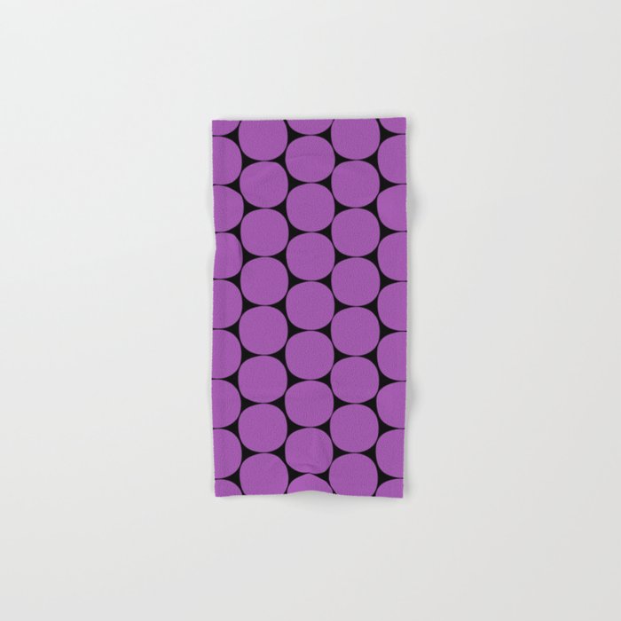 Halloween Mod Dots Pattern in Purple and Black Bath Towel Gallery Image 1