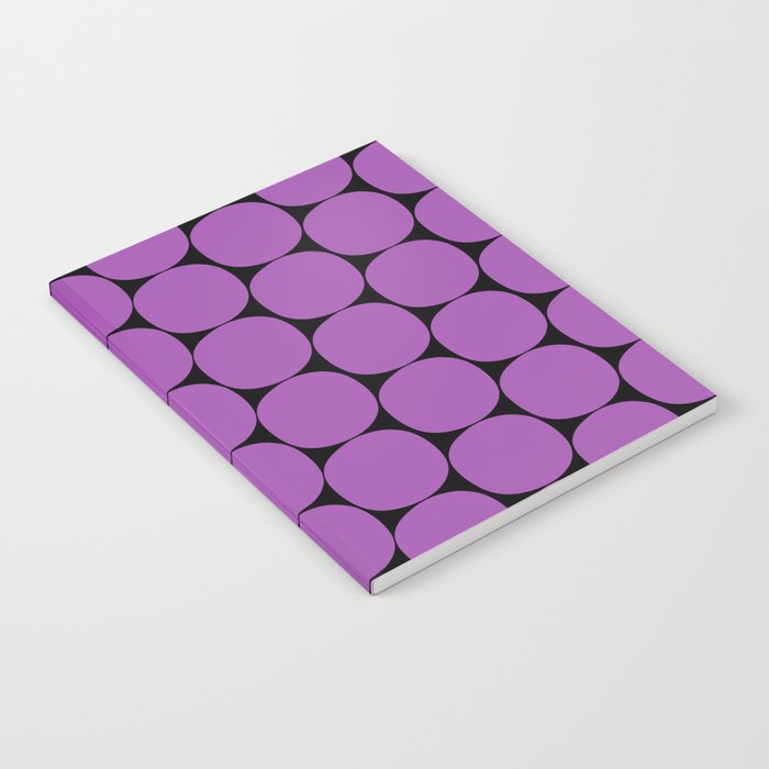 Halloween Mod Dots Pattern in Purple and Black Notebook Gallery Image 2
