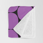 Halloween Mod Dots Pattern in Purple and Black Throw Blanket Gallery Image 3