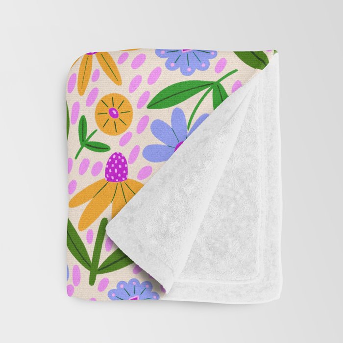 Summer Bright Floral #1 Throw Blanket Gallery Image 3