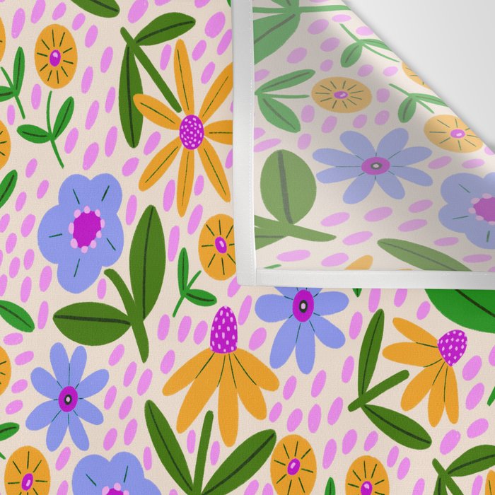 Summer Bright Floral #1 Wall Tapestry Gallery Image 3