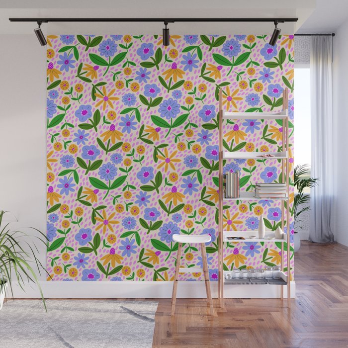 Summer Bright Floral #1 Wall Mural Gallery Image 1