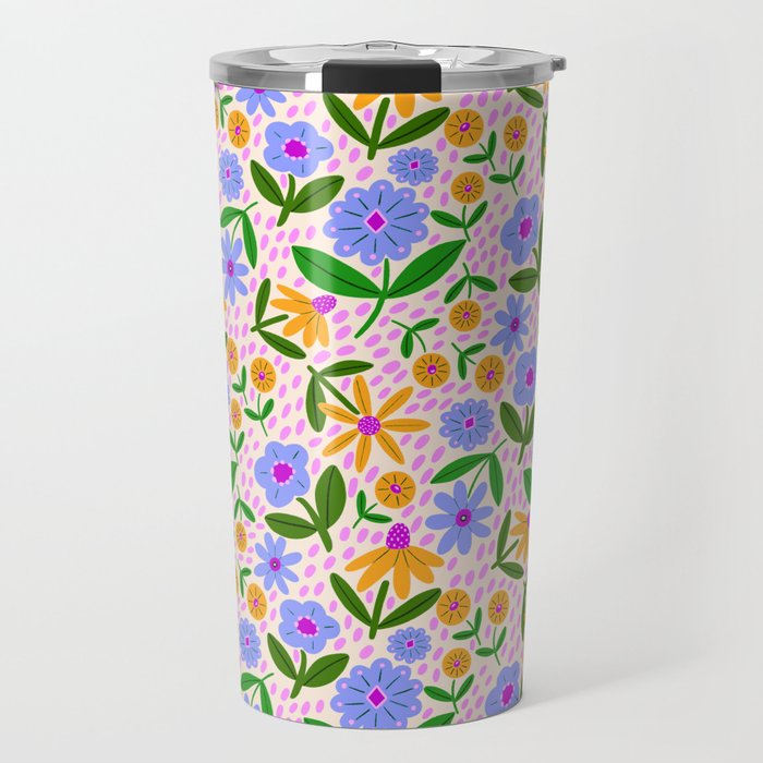 Summer Bright Floral #1 Travel Mug Gallery Image 1