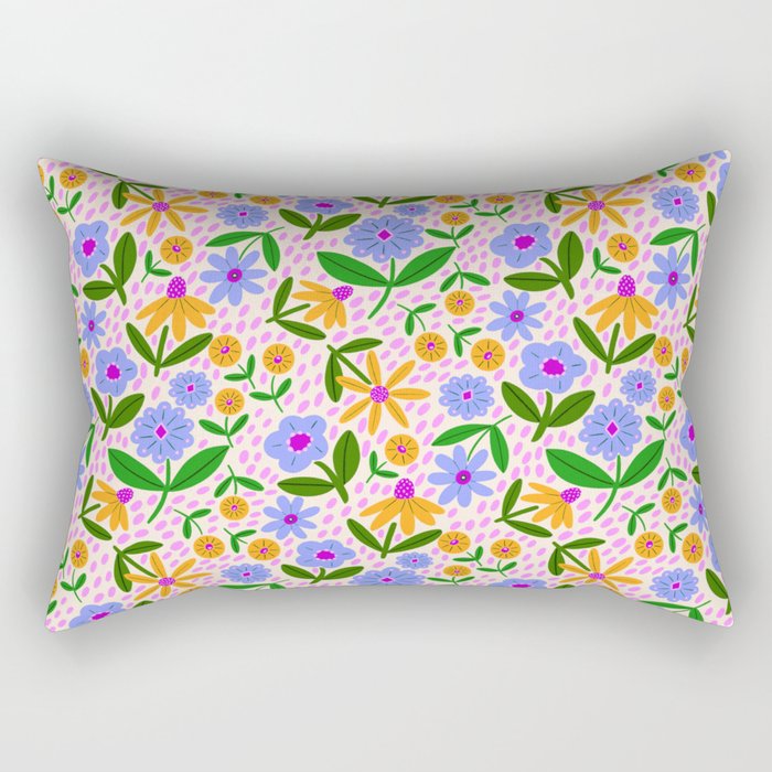 Summer Bright Floral #1 Rectangular Pillow Gallery Image 2