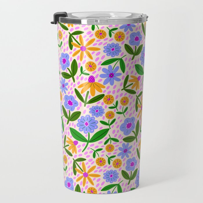 Summer Bright Floral #1 Travel Mug Gallery Image 3