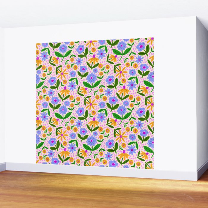 Summer Bright Floral #1 Wall Mural Gallery Image 2