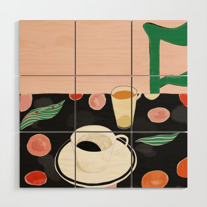 Morning Coffee Wood Wall Art Gallery Image 1