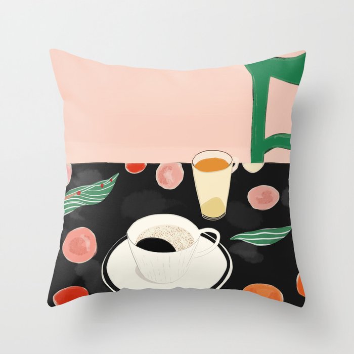 Morning Coffee Throw Pillow Gallery Image 6