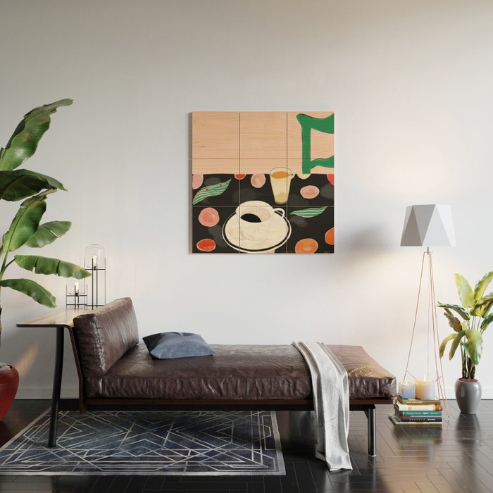 Morning Coffee Wood Wall Art Gallery Image 2