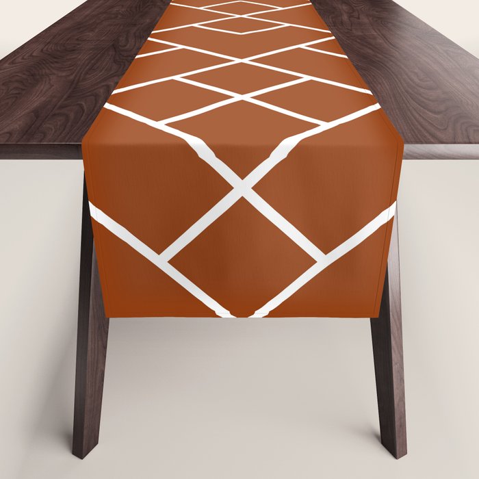 Boho Geometric Pattern in Sienna Table Runner Gallery Image 1