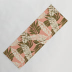 Jungle Leaf Coral Pink Yoga Mat Gallery Image 1