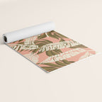 Jungle Leaf Coral Pink Yoga Mat Gallery Image 2
