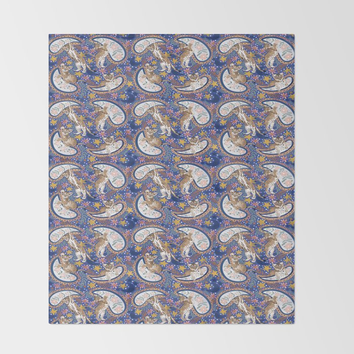 Leopard Cubs Starry Night Throw Blanket Gallery Image 2