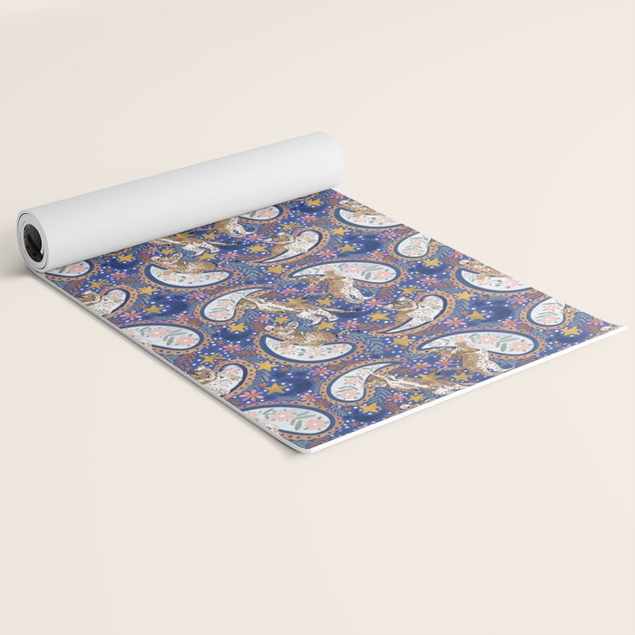Leopard Cubs Starry Night Yoga Mat Gallery Image 2