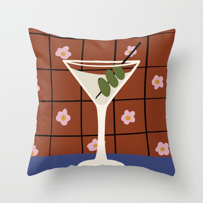 Martini Cocktail Throw Pillow Gallery Image 6