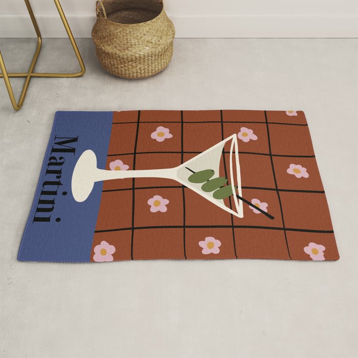 Martini Cocktail Rug Gallery Image 1