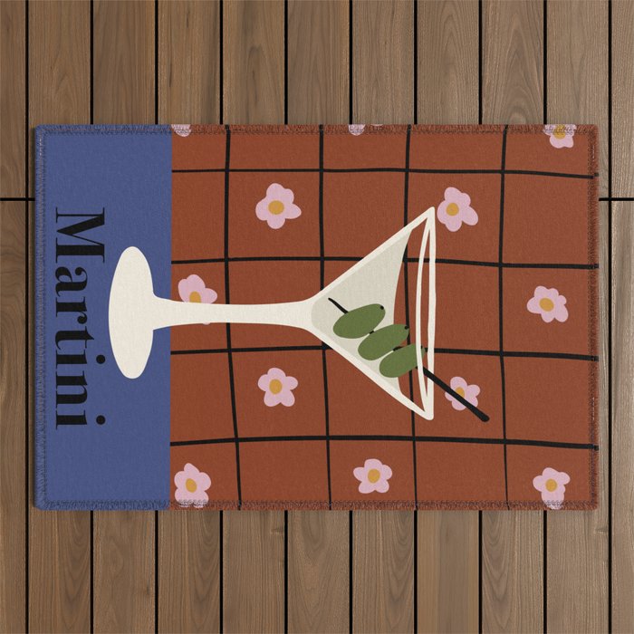 Martini Cocktail Outdoor Rug Gallery Image 1