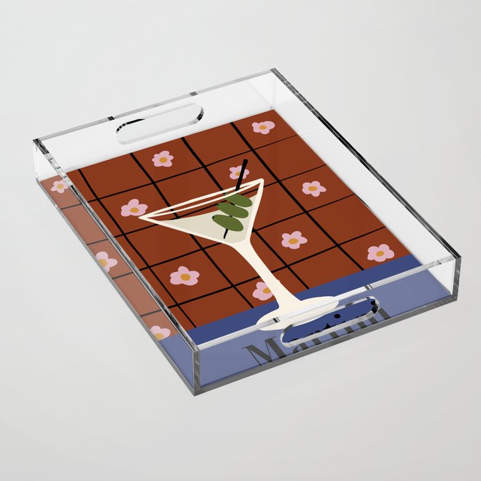 Martini Cocktail Acrylic Tray Gallery Image 1
