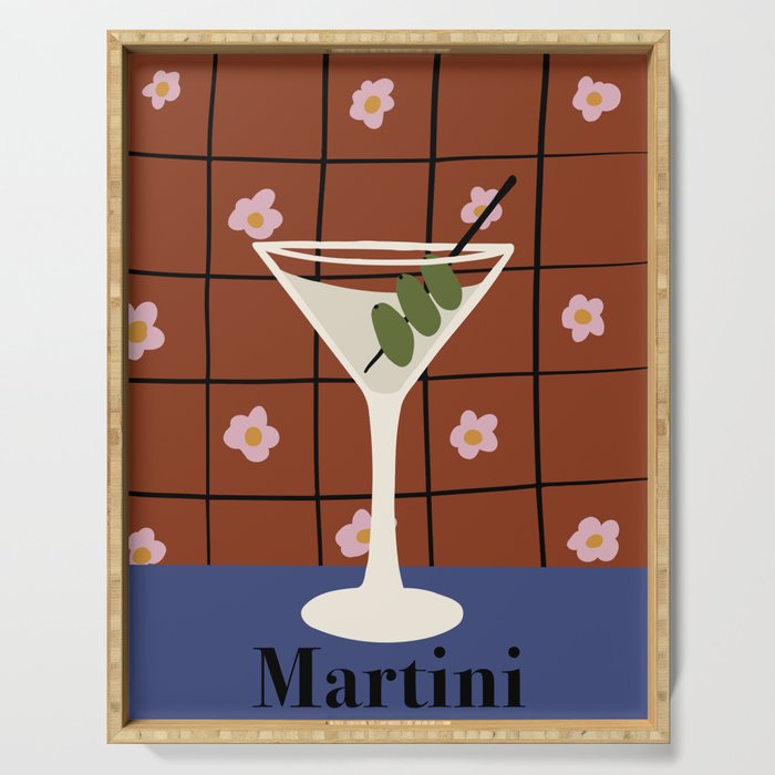 Martini Cocktail Serving Tray Gallery Image 1