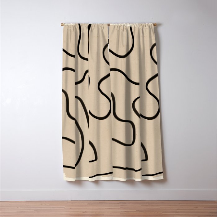 Abstract line art 145 Window Curtain Gallery Image 3